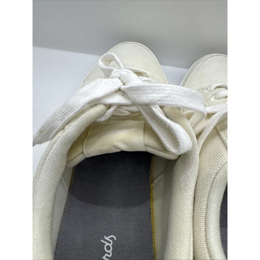 Allbirds Women's Lace Up Canvas Pacers Sneakers Shoes Casual Off White Size 8 - Picture 6 of 13